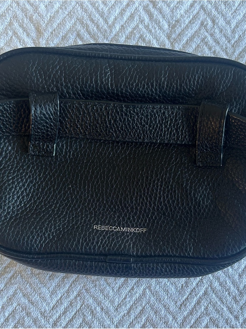 Rebecca Minkoff Black Pebbled Leather Belt Bag